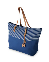 Ladies' Stripe Canvas Travel Bag