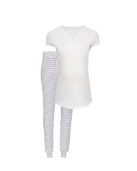 Ladies' White/Grey Maternity Pyjamas