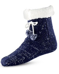 Ladies' Winter Slipper Socks - Navy