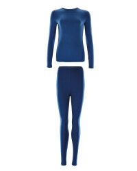 Ladies Ski and Sports Base Layer Set - Blue