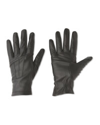 Ladies' 3 Point Leather Gloves - Black