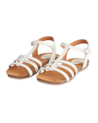 Ladies' Comfort Leather Sandals - White