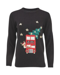 Ladies' London Bus Christmas Jumper