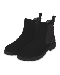 Ladies' Black Leather Chelsea Boots