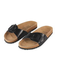 Ladies' Black Single Strap Sandal