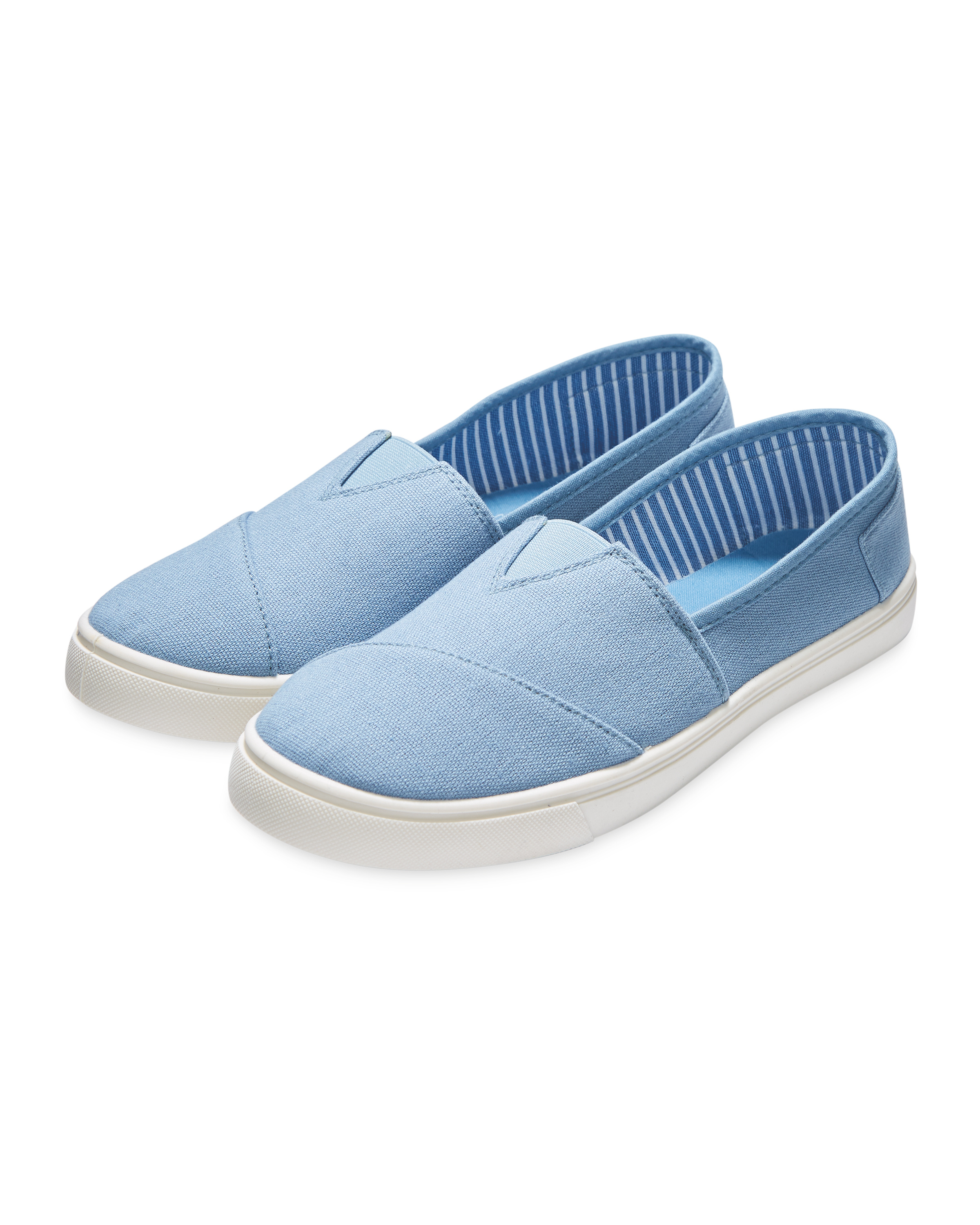 Ladies Blue Canvas Pumps Aldi Uk