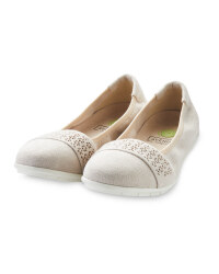 Ladies Comfort Ballerina Beige