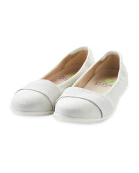 Ladies Comfort Ballerina Light Grey