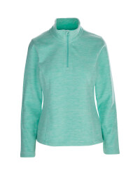 Ladies' Green 1/4 Zip-Neck Fleece