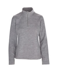 Ladies' Grey 1/4 Zip-Neck Fleece
