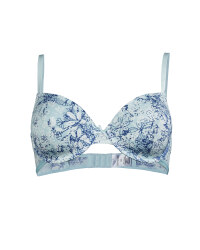 Ladies' Floral Bra - Light Mint / Blue