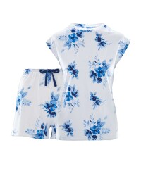 Ladies Floral Shorty Pyjama Set