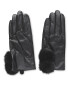 Ladies' Faux Fur Leather Gloves