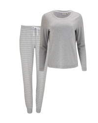 Ladies' Avenue Grey Striped Pyjamas