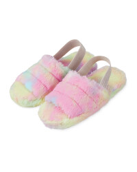 Ladies' Avenue Rainbow Plush Sliders