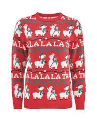 Ladies' Llama Christmas Jumper