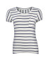 Ladies' Short-Sleeved T-Shirt - Cream / Blue
