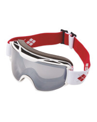 Crane Ladies Ski & Snowboard Goggles - White/Red/Grey
