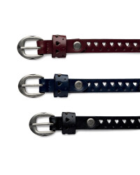 Ladies' Slim Belts - 3 Pack - Red / Navy / Black