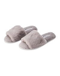 Ladies' Grey Slider Slippers