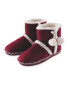 Ladies Suedette Boot Slippers - Berry