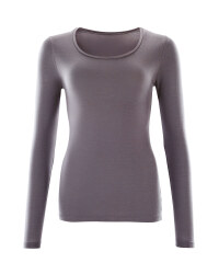 Ladies Thermal Long Sleeve T-Shirt - Charcoal