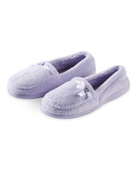 Ladies Towelling Slippers - Lilac