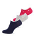Ladies' Grey, Navy & Pink Socks