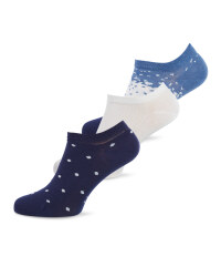 Ladies' Navy & White Trainer Socks