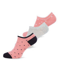 Ladies' Rose & Grey Trainer Socks