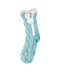Ladies Winter Boot Socks - Teal