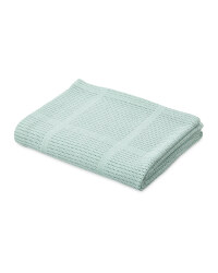 Lily & Dan Large Cellular Blanket - Light Green
