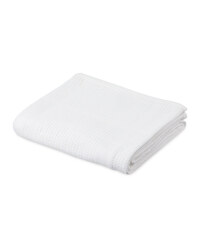 Lily & Dan Large Cellular Blanket - White