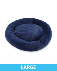 Large Comfy Short Pile Pet Bed - Navy