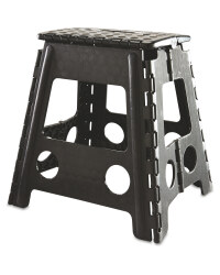 Large Folding Step Stool - Black