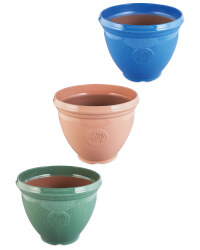 Large Glazed Effect Plastic Pot
