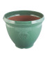 Large Glazed Effect Plastic Pot - Green