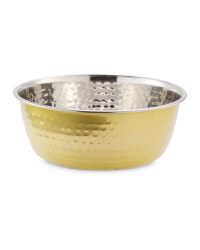 Large Gold Pet Feeding Bowl