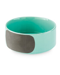 Large Green Chalk Ceramic Pet Bowl