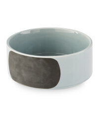 Large Grey Chalk Ceramic Pet Bowl