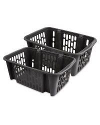 Large Dark Grey Basket 2 Pack