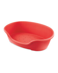 Pet Collection Large Plastic Pet Bed - Red