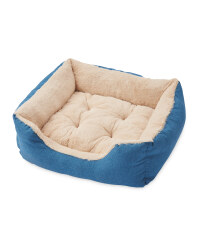 Large Plush Pet Bed - Blue