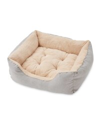 Large Plush Pet Bed - Grey