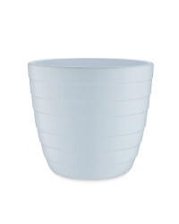 Large Shiny Ceramic Pots 15cm - White