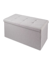 Large Collapsible Storage Ottoman - Grey