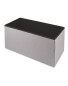 Large Collapsible Storage Ottoman - Grey