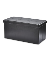 Home Creation Storage Pouffe - Black