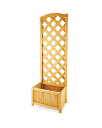 Natural Lattice Wooden Planter