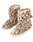 Leopard Ladies' Plush Slipper Boots